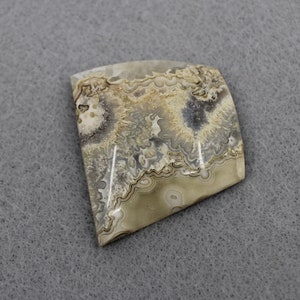 Yellow Mexican Lace Agate designer cabochon 80 image 7
