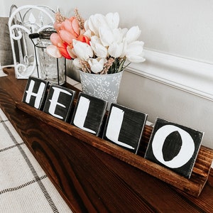 Customizable Letter Tile Display | Fully Wood