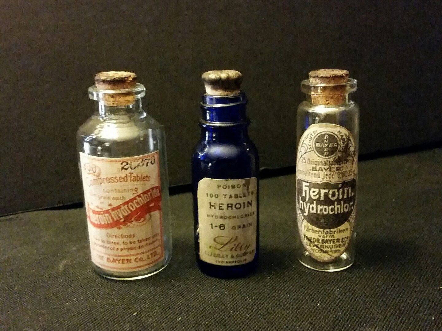 3 Vintage Style Heroin 1 Lily & 2 Bayer Glass Medicine Bottles Etsy