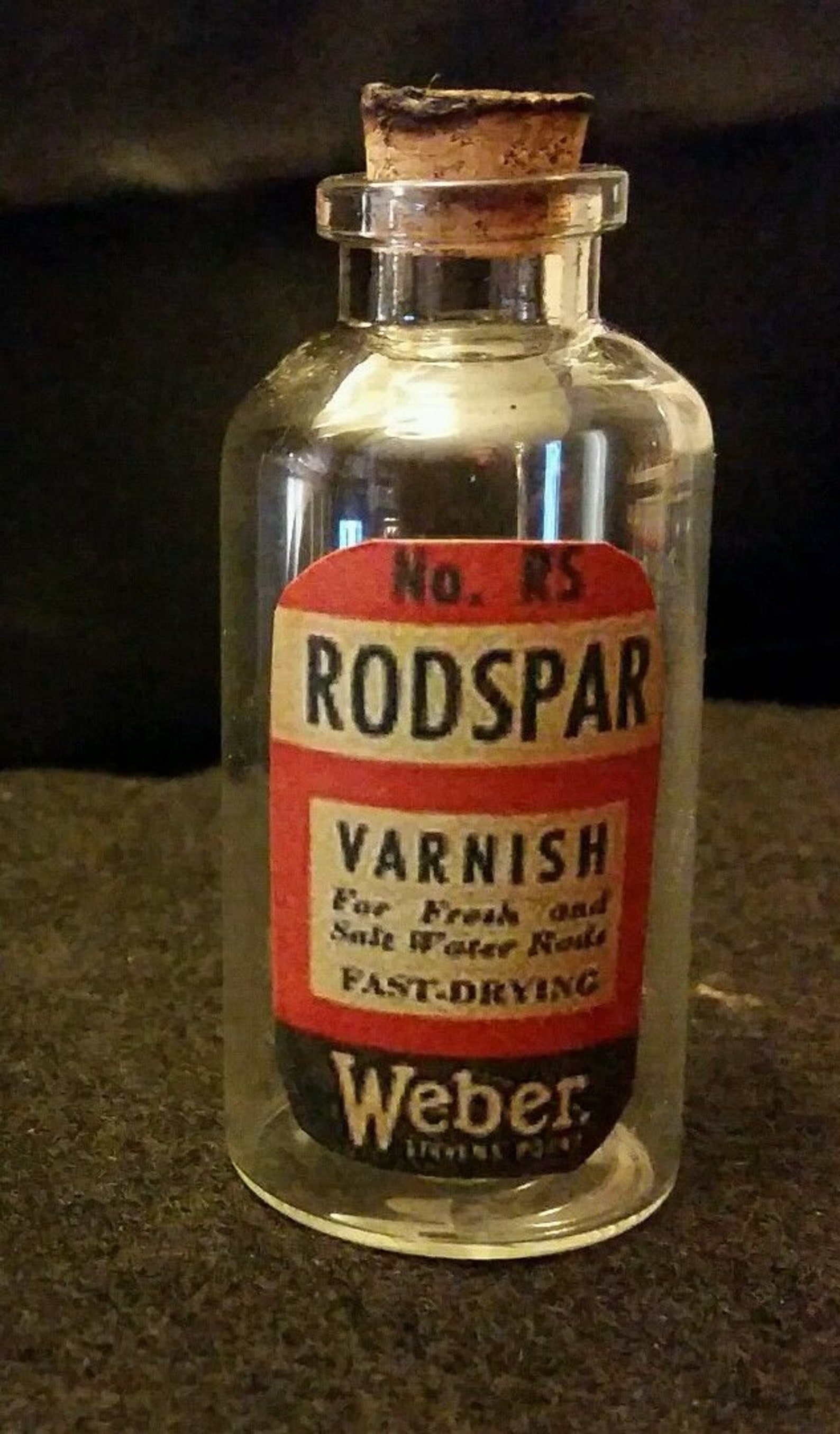 Vintage Style Glass Bottle Fishing Rod Varnish er Etsy