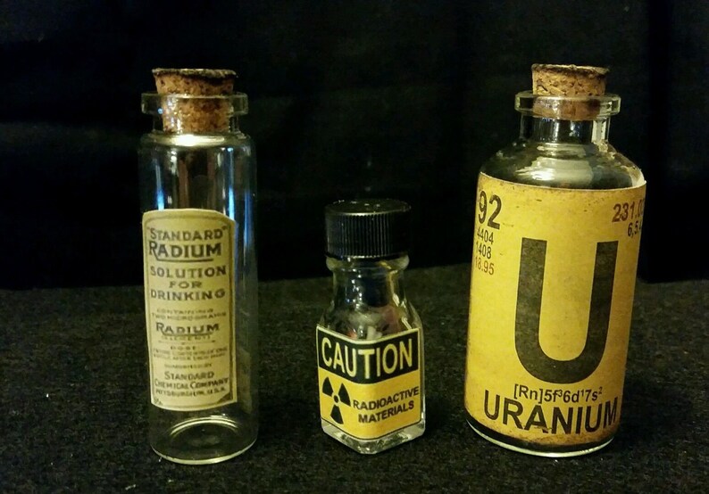 Vintage Style Radium & Uranium Glass Medicine Bottles. by Etsy