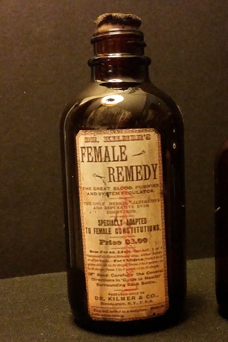 Vintage Old Style Medicine Bottle... Female Etsy