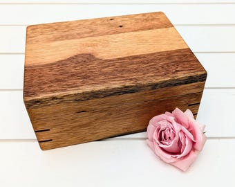 Personalised Recycled Hardwood Keepsake Box: BOX 2 - Personalised Wedding, Memory Memoir storage