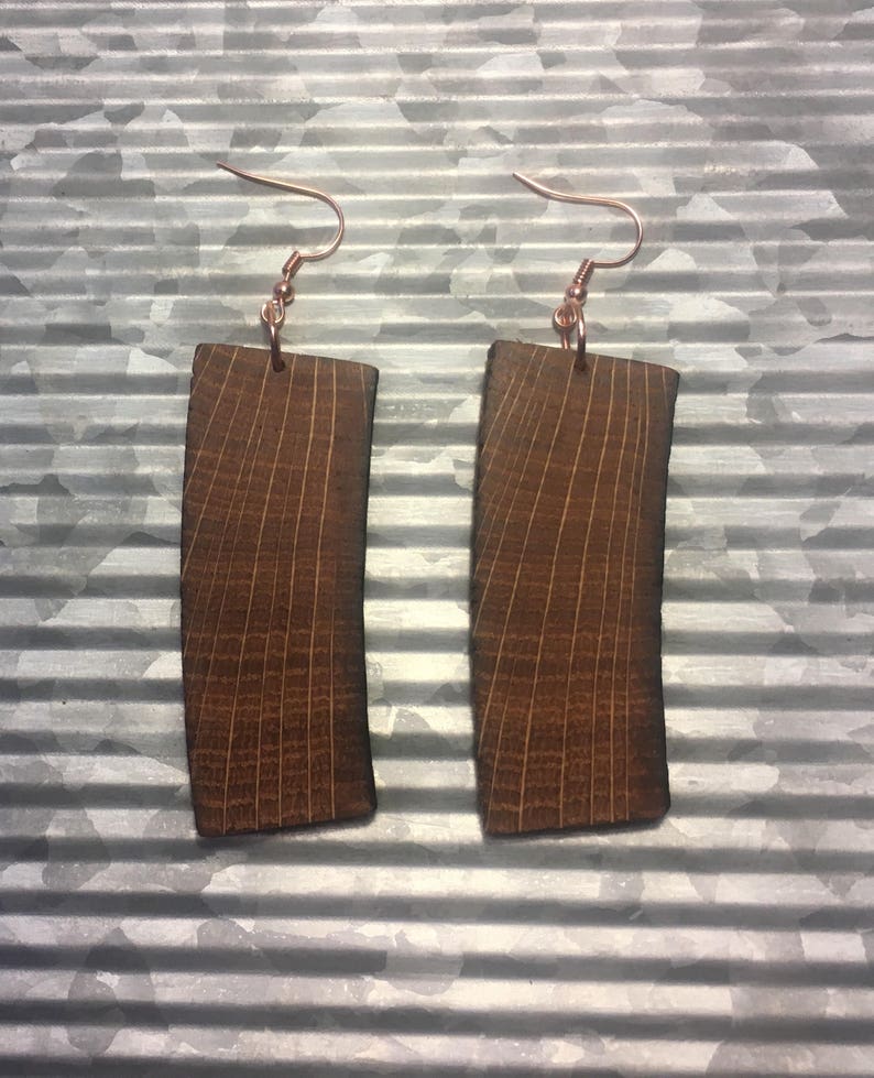 Bourbon/whiskey Barrel Stave Earrings Etsy