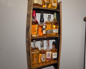Bourbon Barrel Stave Shelf