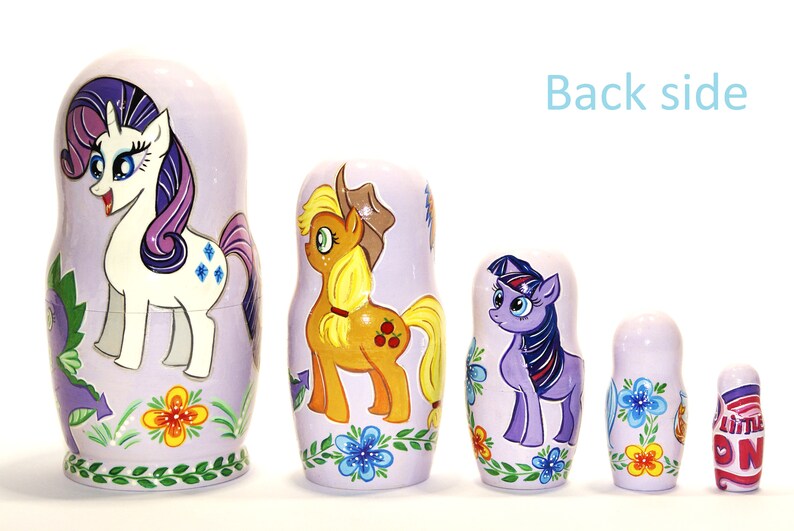 My Little Pony nesting doll Dash Princess Celestia Cadance Etsy