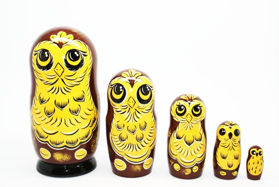 owl matryoshka dolls