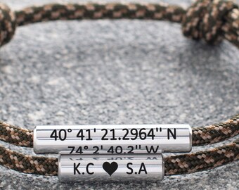 long distance boyfriend gift relationship Anniversary for men, girlfriend, husband, his and her. Long Distance Gift bracelet