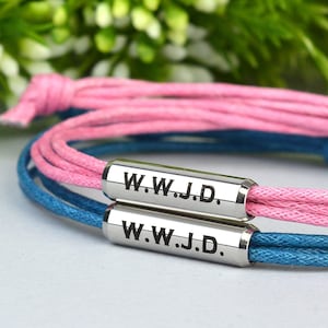 WWJD pink Bracelet. What Would Jesus Do Bracelets. Christian Jewelry