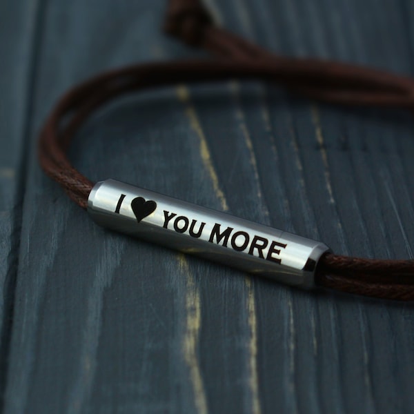 I Love You More Bracelet for Men Women, I Love You More Jewelry, I Love You Gift for Wife Gift Idea, Custom Jewelry, Birthday Gift for Her