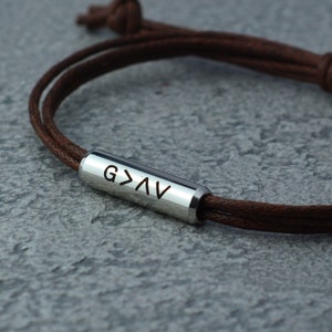 God is greater than the highs and lows Inspirational bracelet, Religious jewelry confirmation gift, Christian, mens , encouragement gift