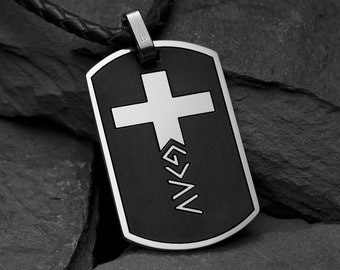 Confirmation gifts for boys, girls. God is greater than the highs and lows Inspirational Cross Necklace. Religious jewelry, Christian gift