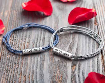 Couples Bracelets. Couples Jewelry. His and hers Bracelet Gift. Matching Bracelet. Love Couple Bracelets. Set of 2 Bracelets
