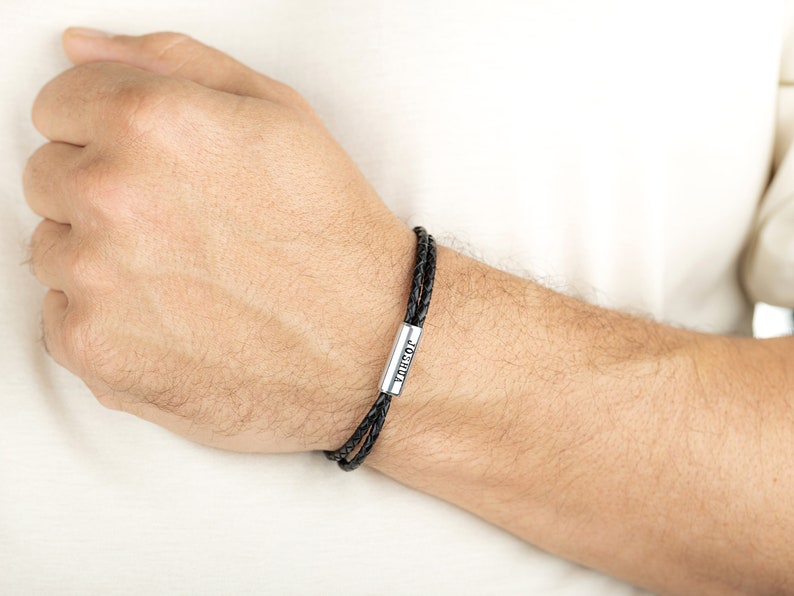 Men's Personalized Bracelet. Men's Custom Bracelet. Etsy