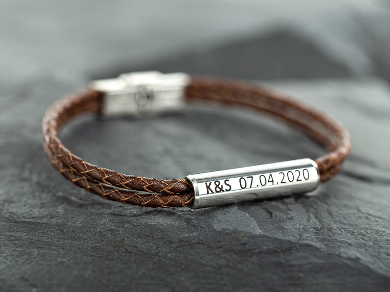 Men's Personalized Bracelet. Men's Custom Bracelet. Etsy