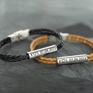 Pulsera de pareja, pulseras de pareja personalizadas, pulseras de fecha de aniversario, regalo de Navidad, regalo de aniversario para novio y novia personalizado