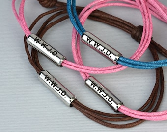 WWJD cord Bracelets. What Would Jesus Do Bracelets. Christian Jewelry