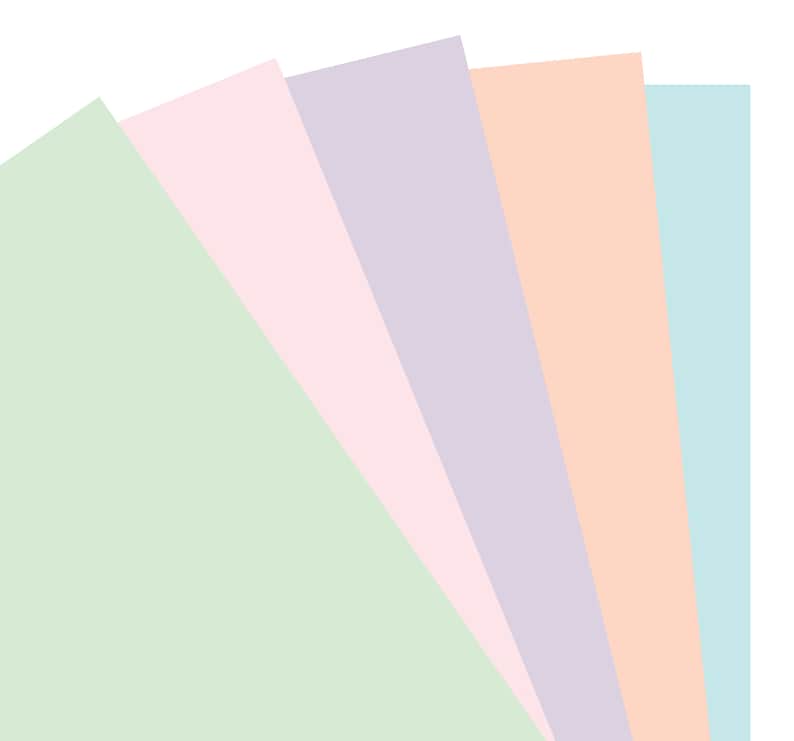 PRINTED A5 size Blank Notepaper Insert Filofax A5 Kikki.K Large Compatible Refill insert coloured pastel and bright image 6