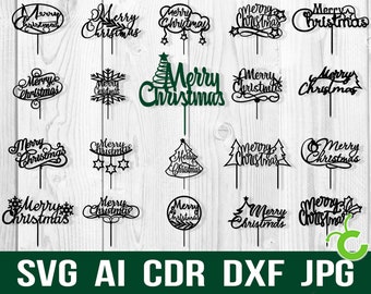 Christmas Cake Svg Etsy