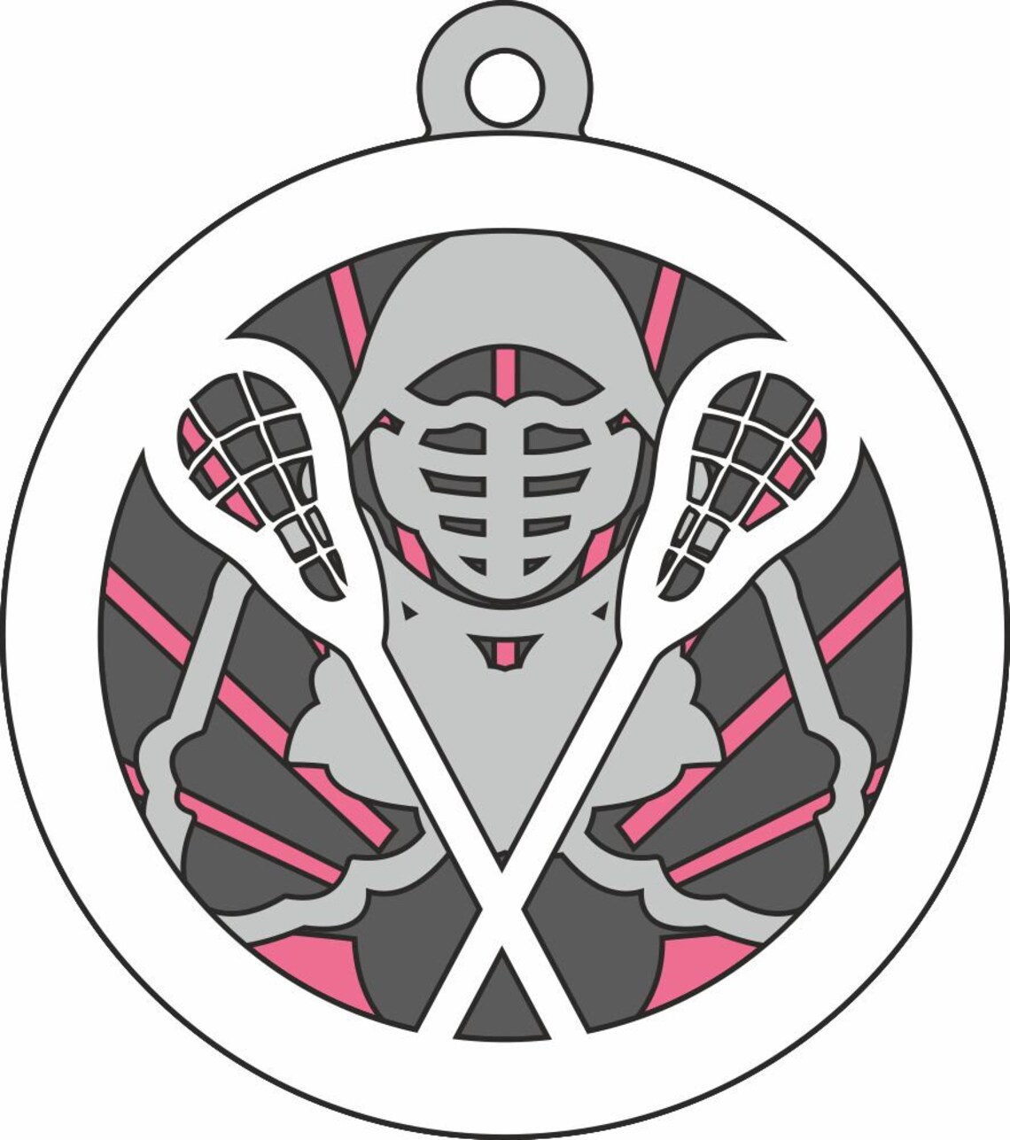 Lacrosse Christmas Ornament 
