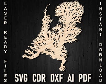 Archivo de mapa de los Países Bajos en estilo de árbol para corte por láser, mapa de silueta de los Países Bajos en formato dxf y pdf, Glowforge Holanda en formato pdf, arte mural con mapa de país