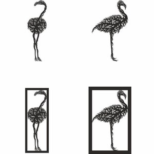 Svg Flamingo Tree Laser Cut Panel for Glowforge Cricut, Flamingo ...