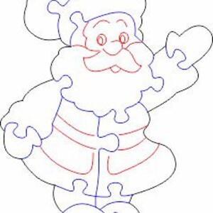 Christmas Puzzle Laser Cut Svg, Santa Claus Puzzles Vector File Dxf ...