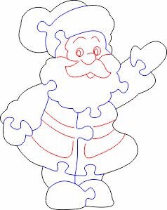Christmas Puzzle Laser Cut Svg, Santa Claus Puzzles Vector File Dxf ...