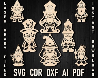 Leprechaun Svg Corte láser, Leprechaun DIY Crafts Decoración Juguete de Navidad Dxf / St. Patrick's Day Toys Archivo láser, Decoración de Navidad Glowforge