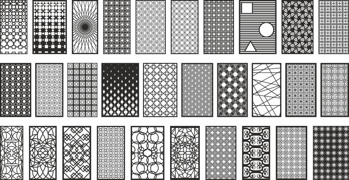 Svg Geometric Panel Templates Ornament for Laser Cricut and Silhouette ...