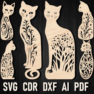 Cats Svg Bookmark Cut File, Purrfect Bookmark: Papercut Bookmark Pattern, Book Lover Gift, Cricut Glowforge Silhouette Ready Woodcut Design
