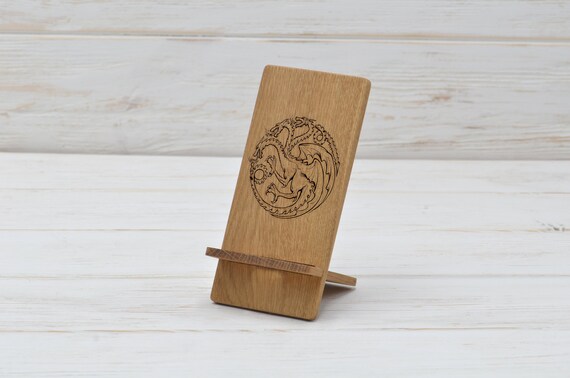 Game Of Thrones Gift Daenerys Targaryen Wooden Phone Stand Etsy