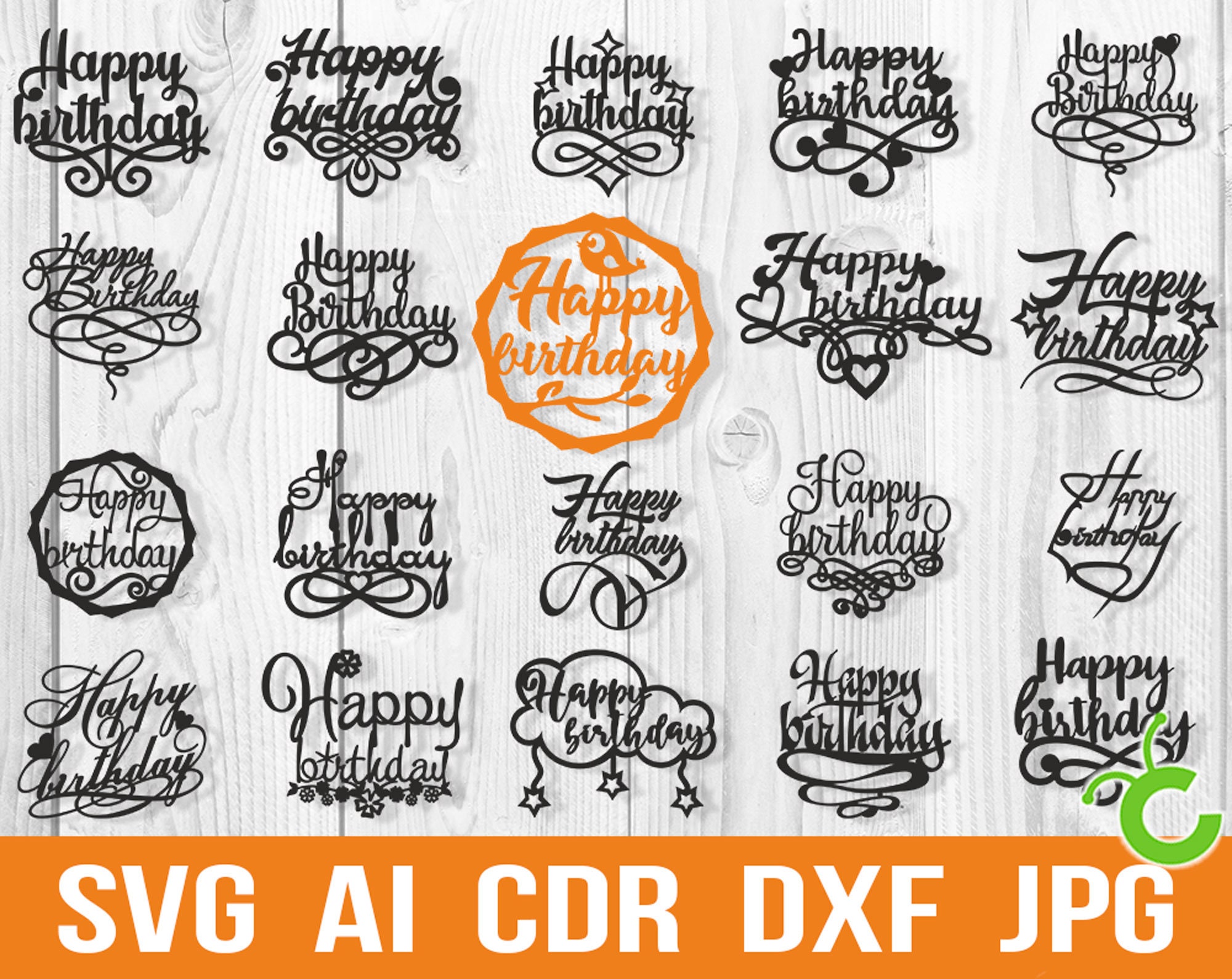 Download Happy Birthday Topper Svg File For Cricut And Silhouette Etsy