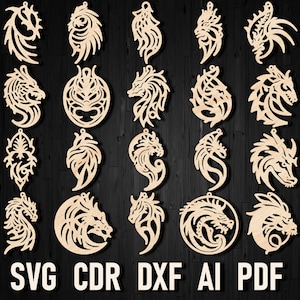 Upgrade für deinen Look: Drachenohrring SVG - Einzigartige Designs für einen einzigartigen Stil! Glowforge & Laser Plotterdateien enthalten Cricut Holz Leder svg