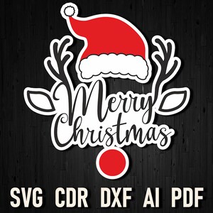 Frohe Weihnachten svg, Digital Cut File für Cricut und Silhouette, sofortiger Download Png, Ai, svg Weihnachten Shirt rudolph handbeschriftet svg
