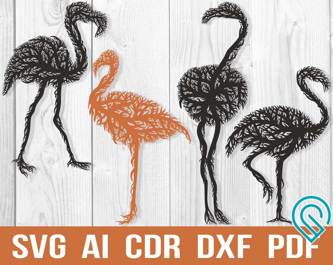 Flamingo Svg Laser Cut File for Glowforge Cricut and Laser Cutting ...