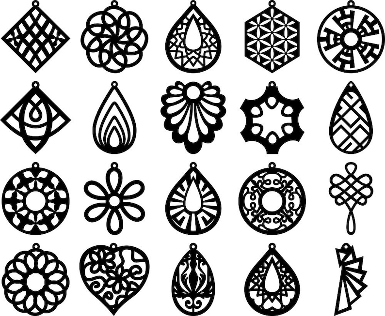 Kit 60 Pezzi Orecchini In Legno Beadthoven - Pendenti Geometrici Non Finiti Con Ganci E Anelli - Foto 4