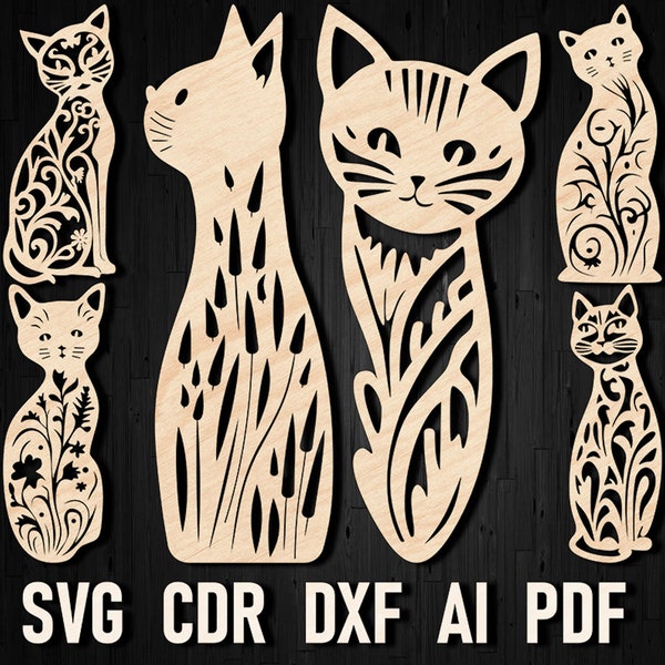 Adorable Cats Cute Bookmark SVG - Add Charm to Your Reading Routine! Svg files for cricut, custom laser cut christmas cat bookmarker