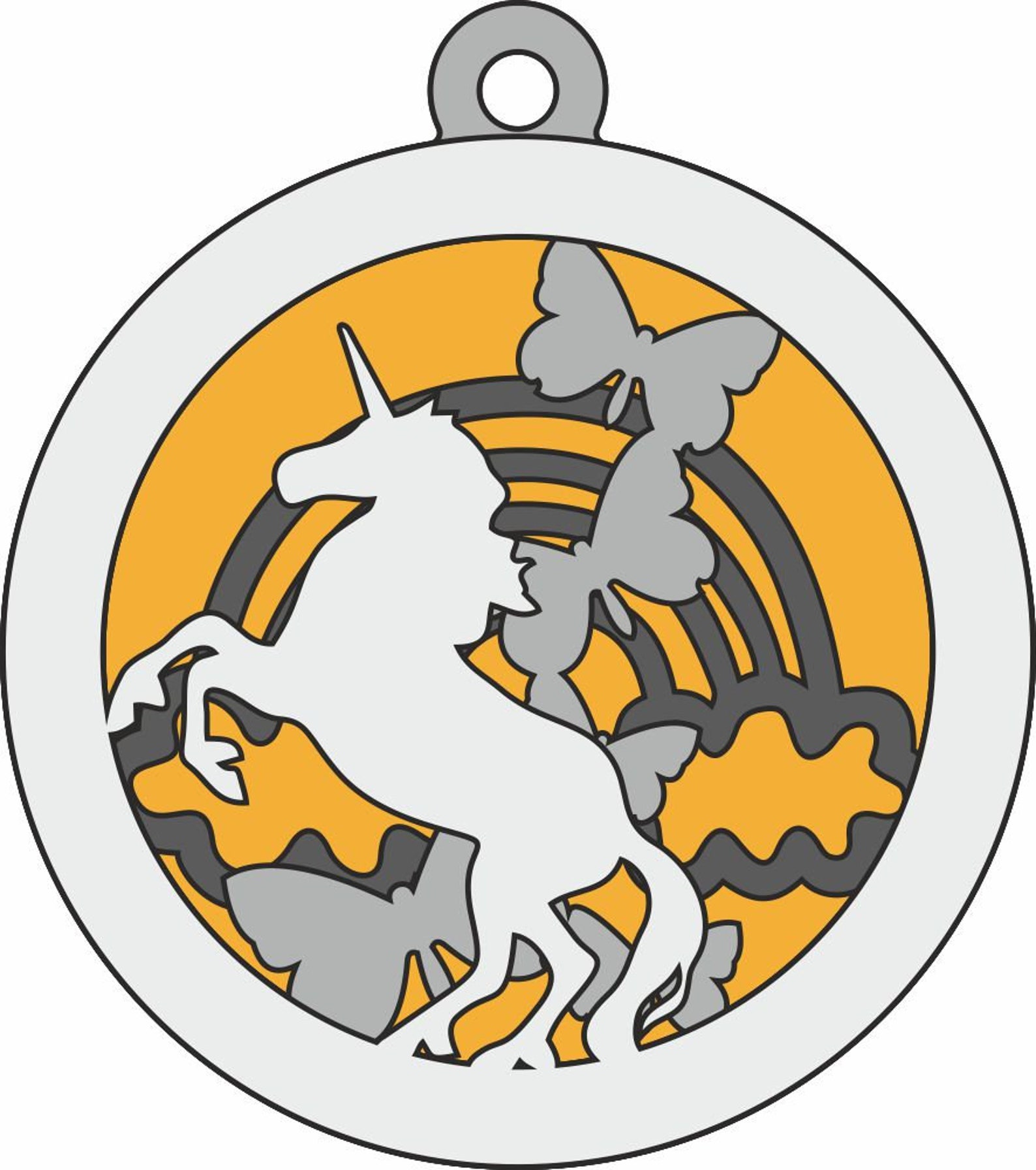 Unicorn Svg Christmas Ornament Bundle for Glowforge Unicorn - Etsy