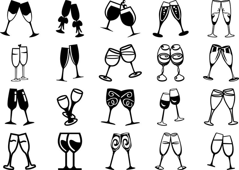 Download Wine glass cricut svg clipart Champagne svg Cricut cut ...