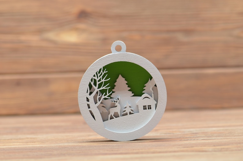 Download Christmas multi layer deer ornament svg. Christmas laser ...