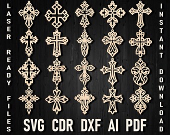 Cross earring svg laser cut file | Christmas Floral Cross | Easter Earring | Glowforge Cut File | Flower Cross Earring | Christian Earring