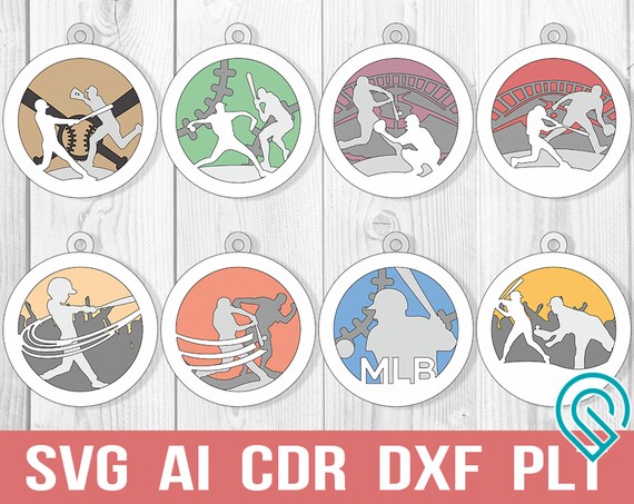 Download Baseball Christmas Ornament Svg Laser Cut Glowforge Files Etsy