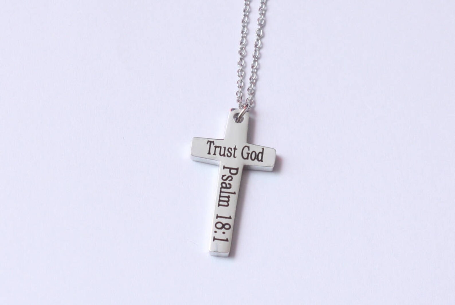 Custom Cross Necklace Bible Verse Necklace Christian Etsy