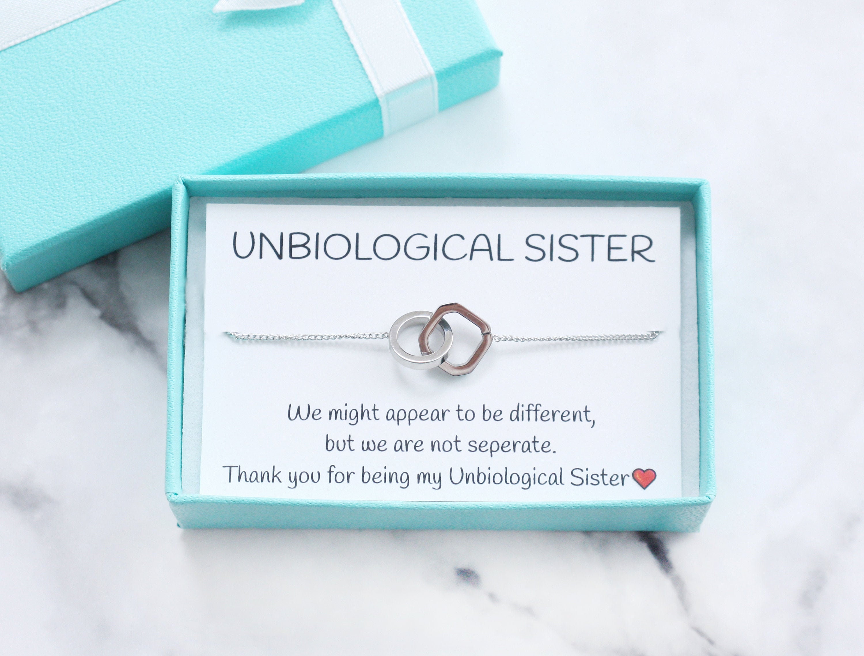 Unbiological sister bracelet new arrivals