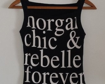 Jahrgang Morgan Chic / Rebelle forever T-shirt ärmellos