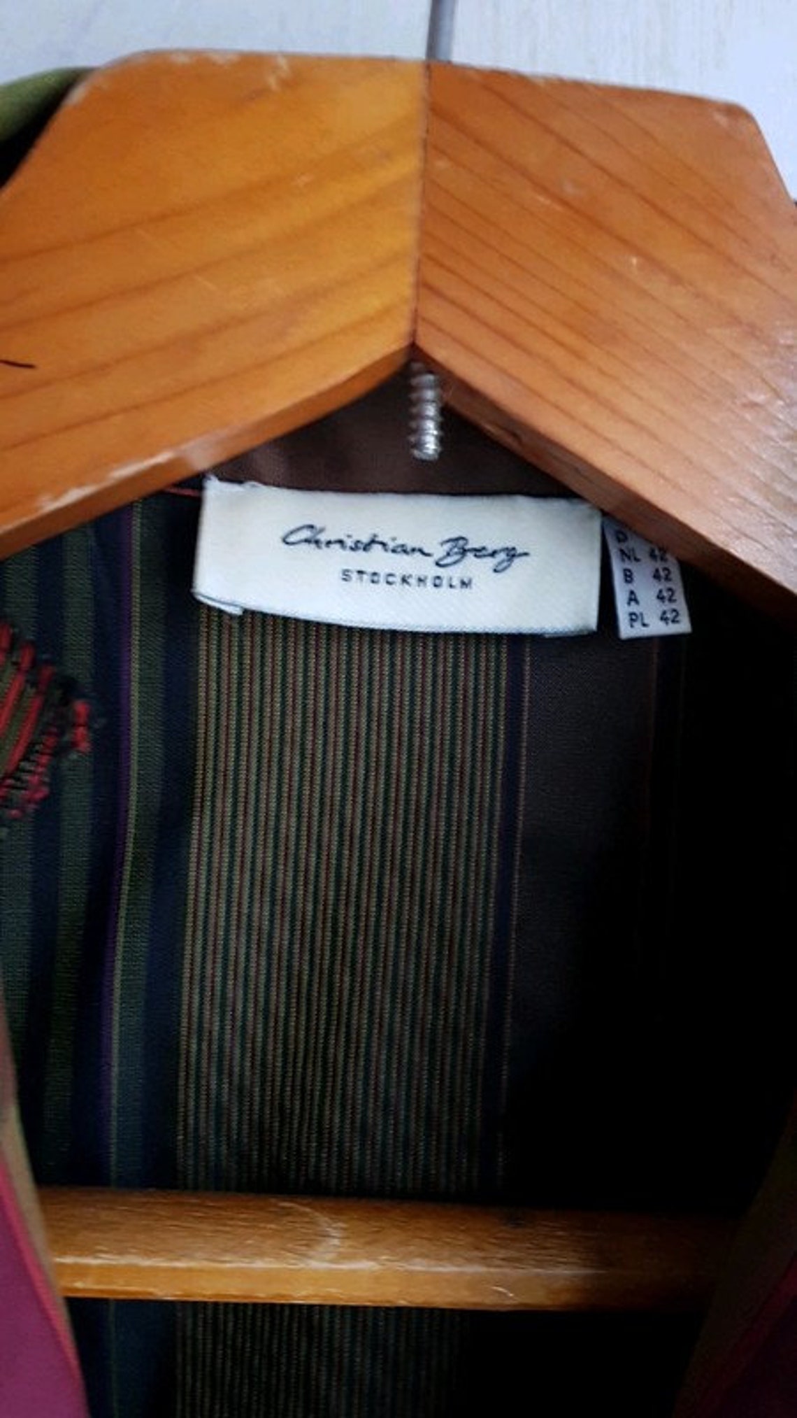 Vintage Christian Berg Stockholm Retro Thin Striped Womens Jacket - Etsy