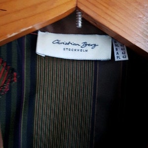 Vintage Christian Berg Stockholm Retro Thin Striped Womens Jacket - Etsy