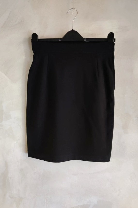 Claude Montana, Vintage State of Claude Montana Straight Black Short Skirt size S/M