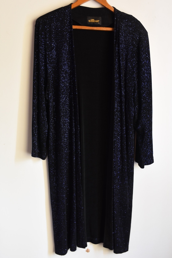 long glitter cardigan